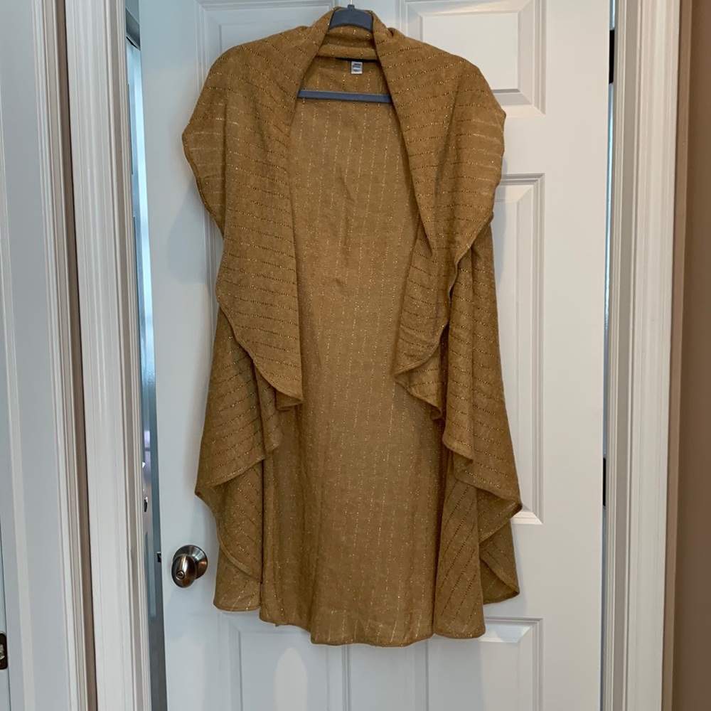 Versatile Wrap - wear many ways! Sandra Baquero Gold lightweight Sweater
